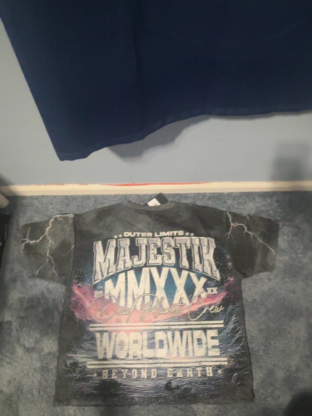 Majestik Worldwide Skull Black Tee
